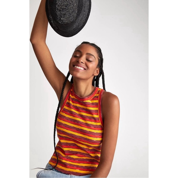 Anthropologie Tops - Anthropologie Ribbed Racer Tank NWT SZ XL